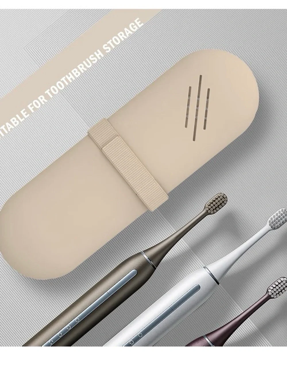 Travel Makeup Brush Case Duo — Beige and Black Compact Cosmetic Holder